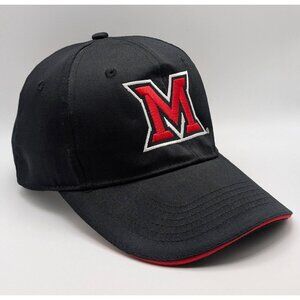 Miami University Ohio Strap Back Hat Cap Redhawks Black Research